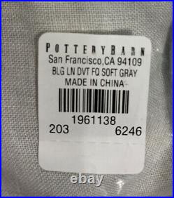 Pottery Barn Soft Gray Belgian Flax Linen Duvet Cover, Full/Queen, FREE SHIPPING