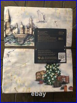Pottery Barn Teen Christmas At Hogwarts Harry Potter Queen Sheet Set New