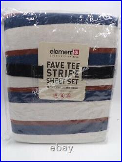 Pottery Barn Teen Element Favorite Tee Stripe Organic Sheet Set #9808Q