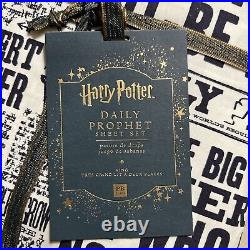 Pottery Barn Teen Harry Potter DAILY PROPHET Sheet Set King Missing 1 Pillowcase
