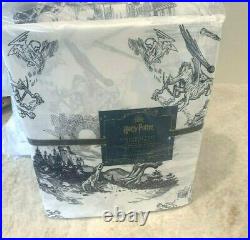 Pottery Barn Teen Harry Potter etched scenes KING sheet set