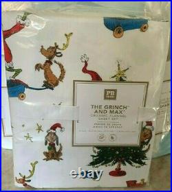 Pottery Barn Teen Kids The GRINCH and Max organic flannel TWIN sheet set
