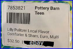 Pottery Barn Teen Lilly Pulitzer Local Flavor Comforter Full/Queen +2 Euro Shams