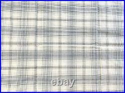 Pottery Barn Teen Ombre Plaid Organic Sheet Set Queen Gray Ivory