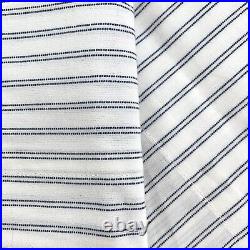 Pottery Barn Teen classic stripe sheet set Queen Ivory Faded Navy