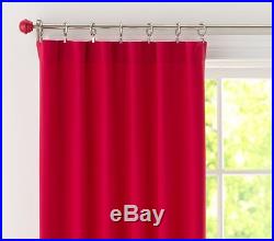 Pottery barn KIDS TWILL BLACKOUT PANELS-SET OF 2-84 LENGTH-RED-NWT