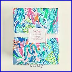 Pottery barn Kids Lilly Pulitzer Organic sheet set in Mermaid's Cove Full Pink