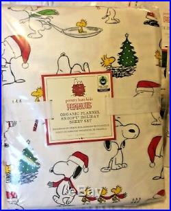 Pottery barn kids Peanuts Snoopy Holiday Twin Quilt, Sheet Set & pillowcase Xmas