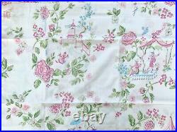 Pottery barn kids cherry blossom sheet set Twin Pink Green Blue floral