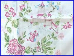 Pottery barn kids cherry blossom sheet set Twin Pink Green Blue floral