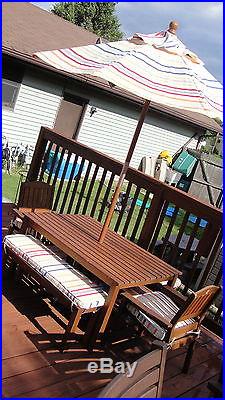 Rare Pottery Barn Kids Chesapeake Table Chairs Benches Cushions Umbrella Lot