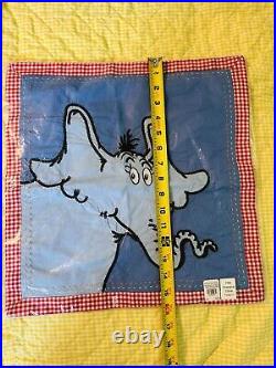 Retired Pottery Barn Kids Dr Seuss TWIN Sheet Set & Horton Elephant Pillow Case