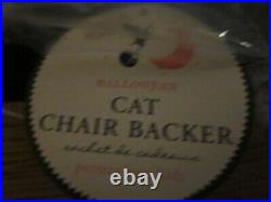 S/4 Pottery Barn Kids Halloween Black Cat Chairbacker Chair Backer NO MONO 2011